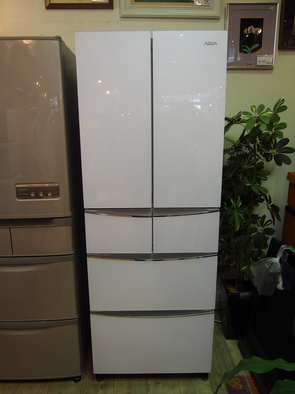 アクア 400L 6ドア冷蔵庫（ルビーレッド）AQUA AQR-FG40C-R - 冷蔵庫